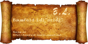 Baumfeld László névjegykártya